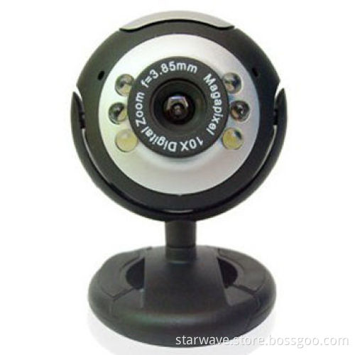 No Driver PC Webcam with High-quality CMOS, Supports USB2.0 and Compatible, USB1.1